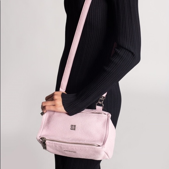 New Givenchy Pandora mini pink crackled leather bag with a shoulder strap - Picture 14 of 17